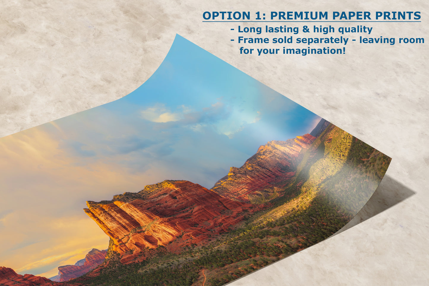 Courthouse Butte & Bell Rock Sedona Arizona Desert Picture, Southwestern Wall Art, Red Rock Scenic Nature Photo, House Decor Gift