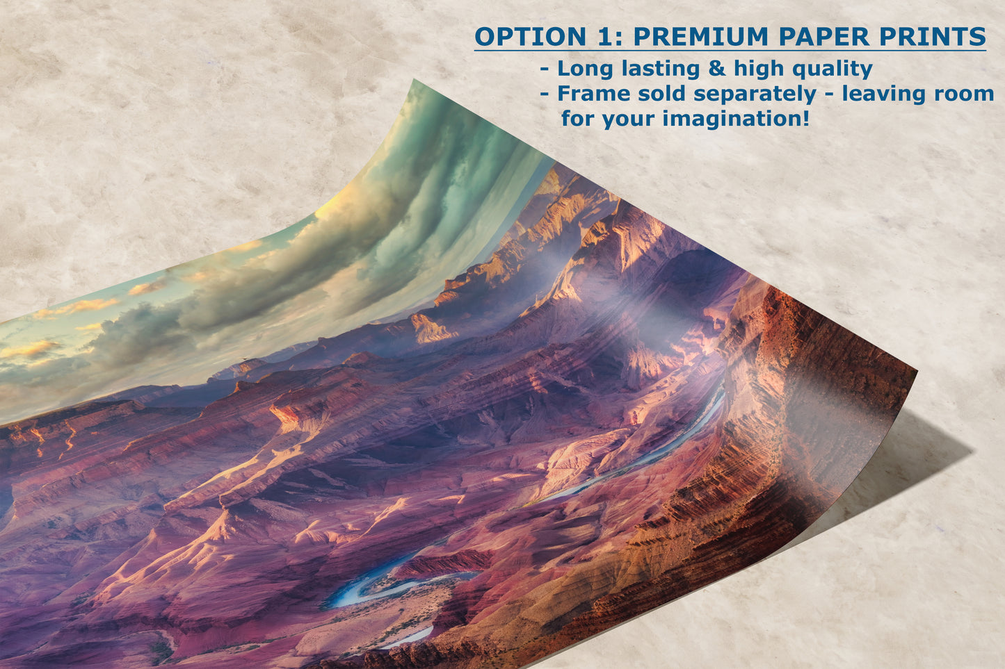 Grand Canyon National Park, Red Rock Arizona Desert Picture Nature Photo, Bohemian Style Relaxation Artwork for Meditation, Apartment, Office & House Decor