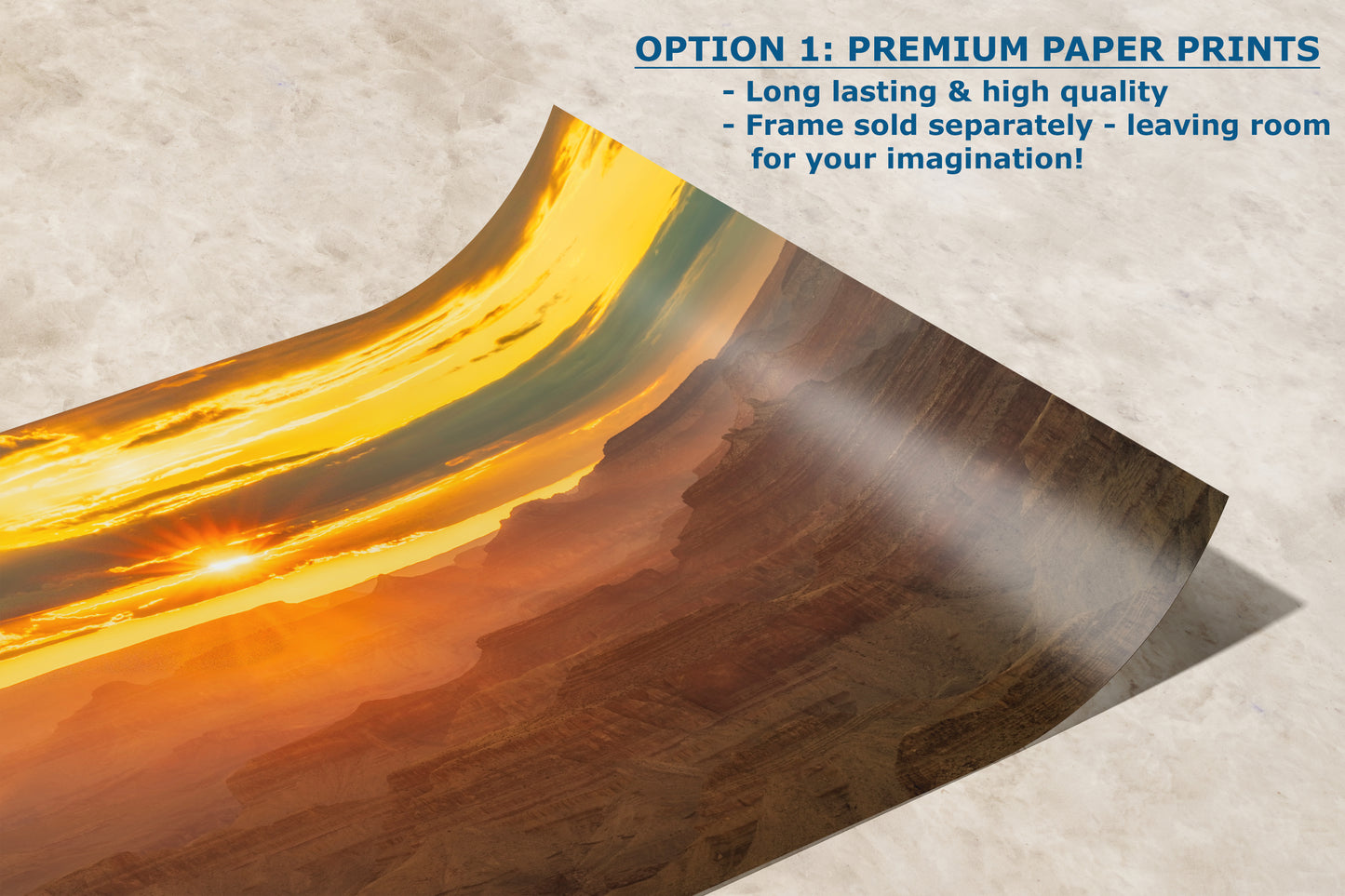 Grand Canyon National Park Sunset, Arizona Desert Picture Nature Photo, Bohemian Style Relaxation Artwork for Meditation, Apartment, Office & House Decor