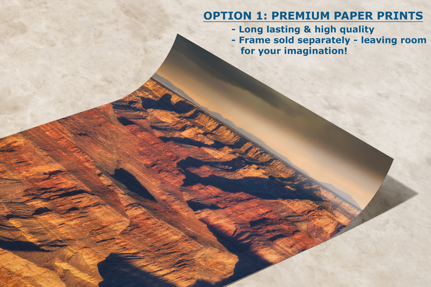 Grand Canyon National Park, Arizona Desert Picture Nature Photo, Bohemian Style Relaxation Artwork for Meditation, Apartment, Office & House Decor