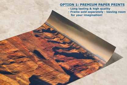 Grand Canyon National Park, Arizona Desert Picture Nature Photo, Bohemian Style Relaxation Artwork for Meditation, Apartment, Office & House Decor