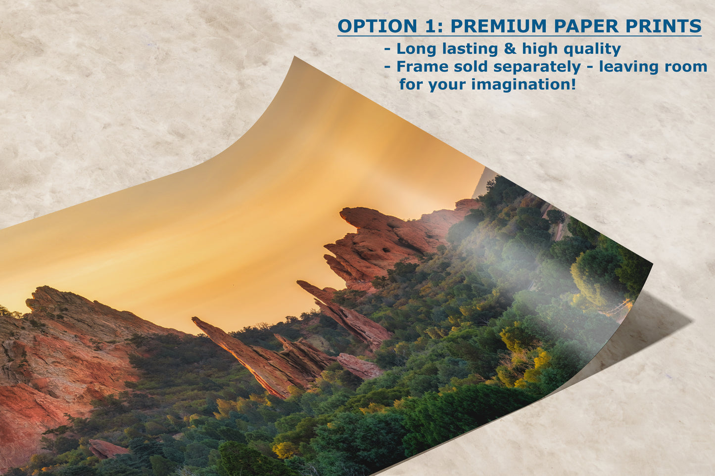 Garden of the Gods Colorado Mountain Photo - Serene Rocky Mountain Nature Photo for Meditation Home Decor