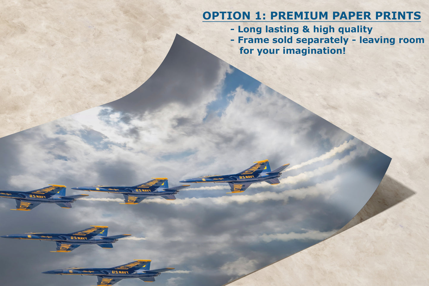 Blue Angels Artwork, FA-18 Super Hornet Military Aircraft Aviation Wall Decor