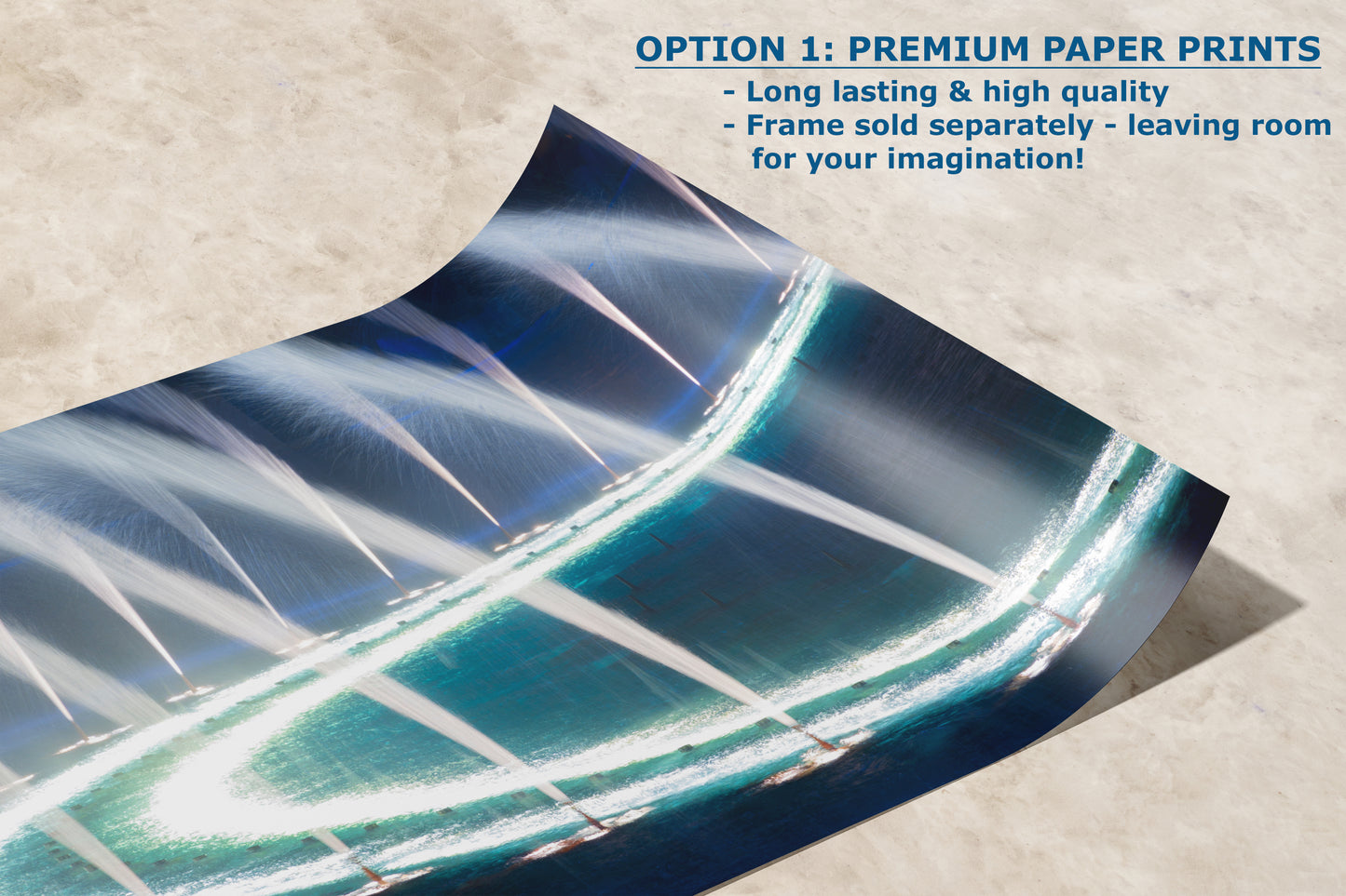 Bellagio Las Vegas Water Picture, Relaxation Artwork, Night Water Display Wall Decor, Ethereal Cityscape Photography