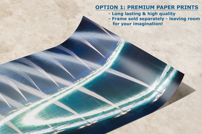 Bellagio Las Vegas Water Picture, Relaxation Artwork, Night Water Display Wall Decor, Ethereal Cityscape Photography