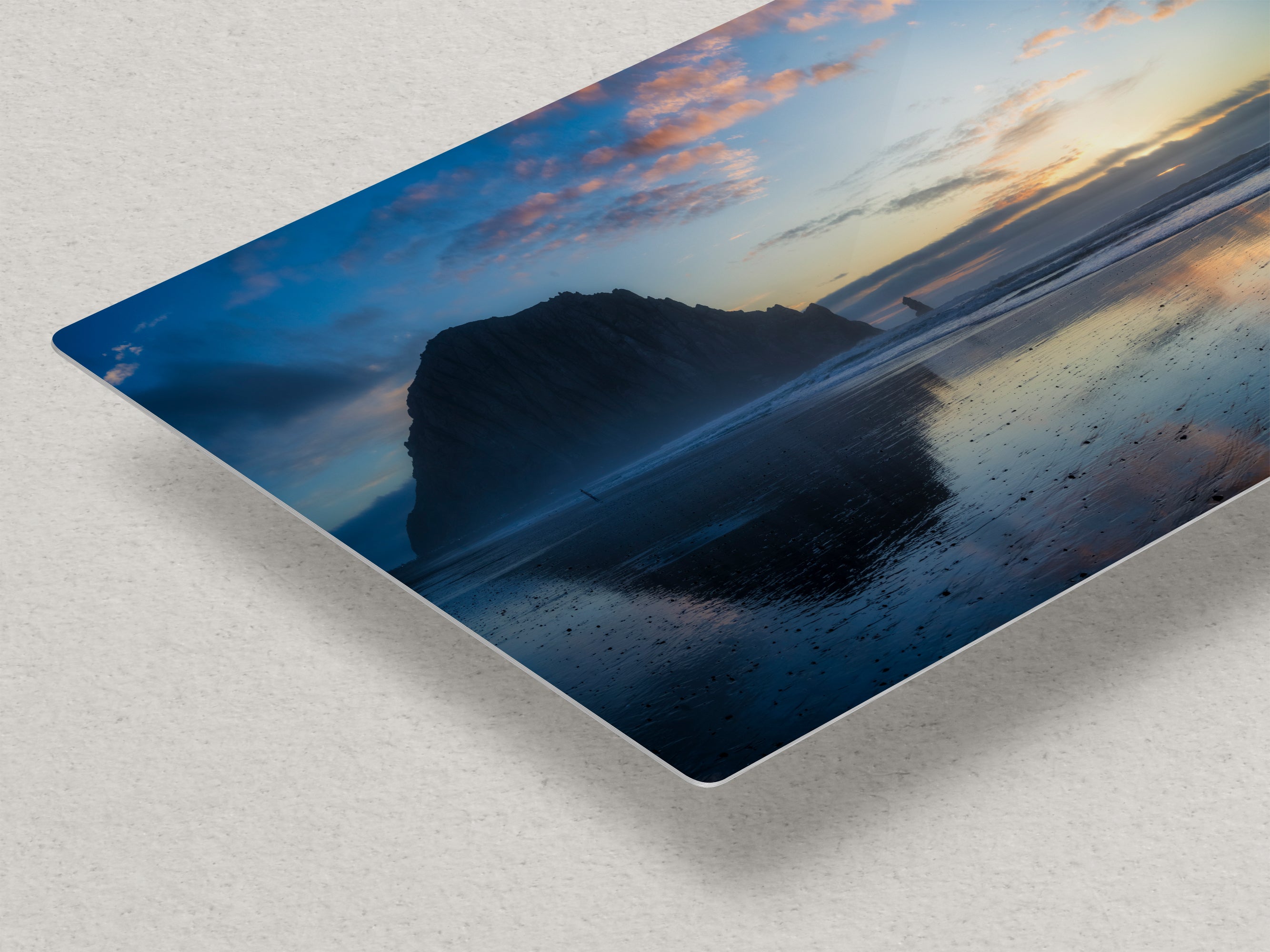 Limited Edition Fine Art Photography, Ocean Picture Morro Rock California Coastline Reflection