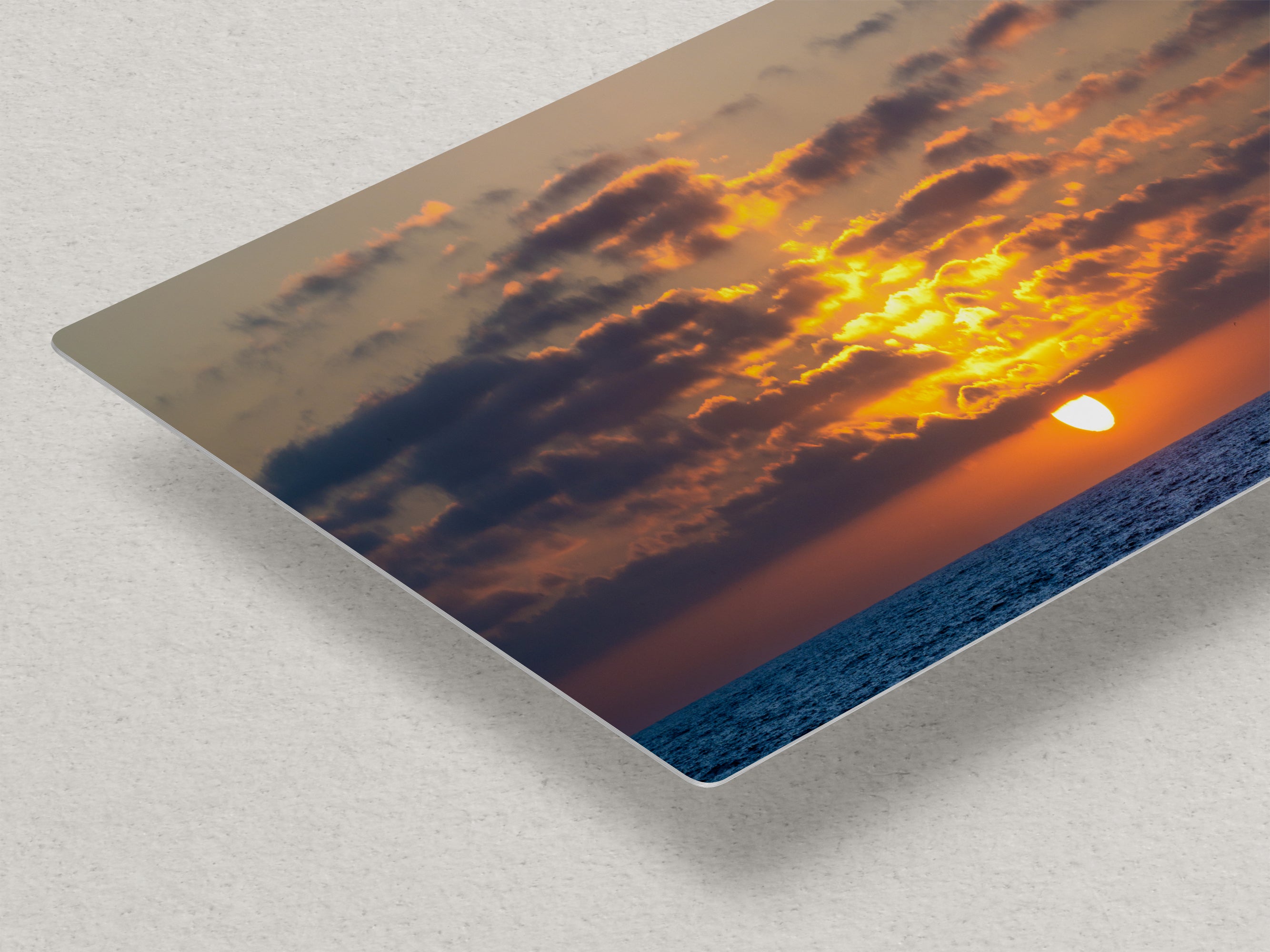Limited Edition Fine Art Photography, Ocean Picture California Coastline Sunset Through Clouds