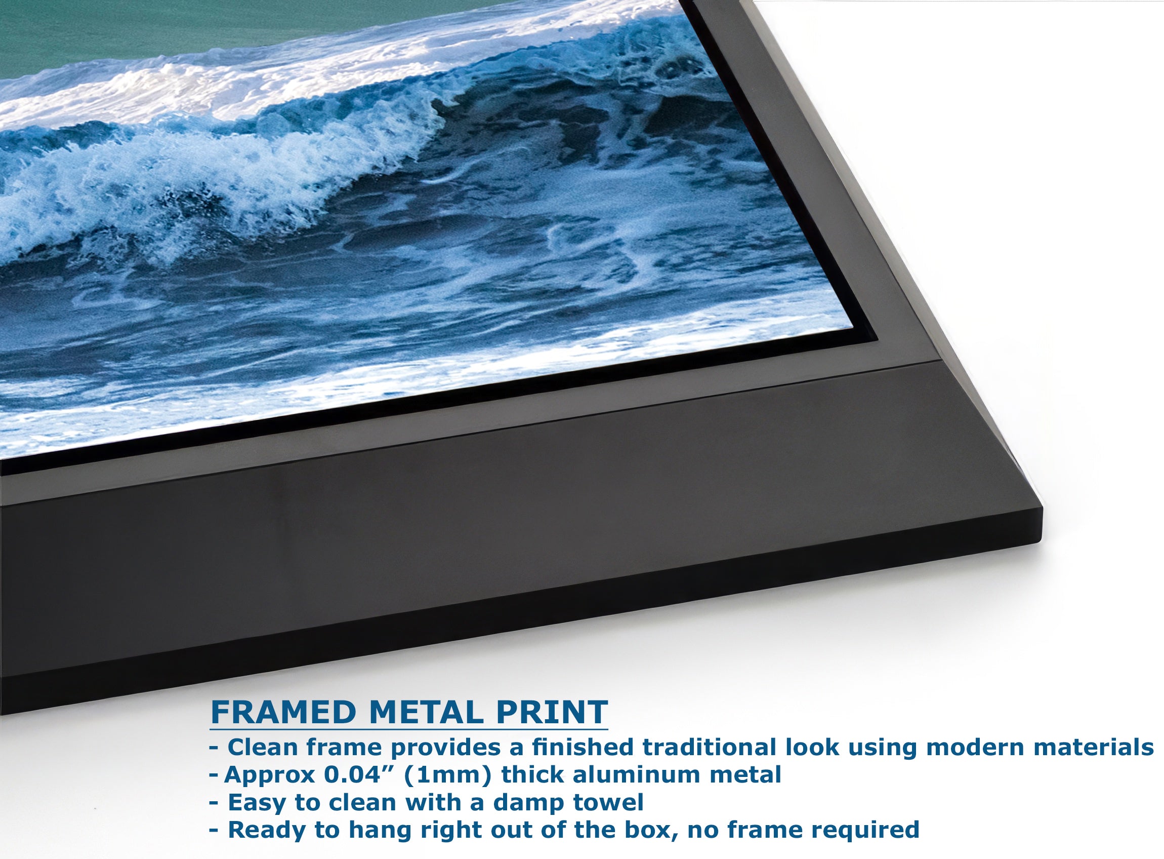 Limited Edition Fine Art Photography Ocean Picture, California Coast Curling Emerald Wave