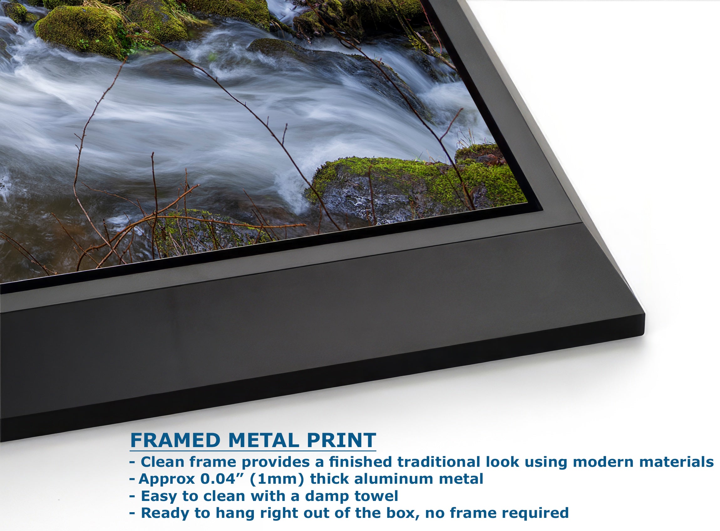 Oregon Waterfall Picture, Pacific Northwest Nature Photo Relaxation Artwork in Bohemian Style for Meditation, Office, Apartment, House Decor