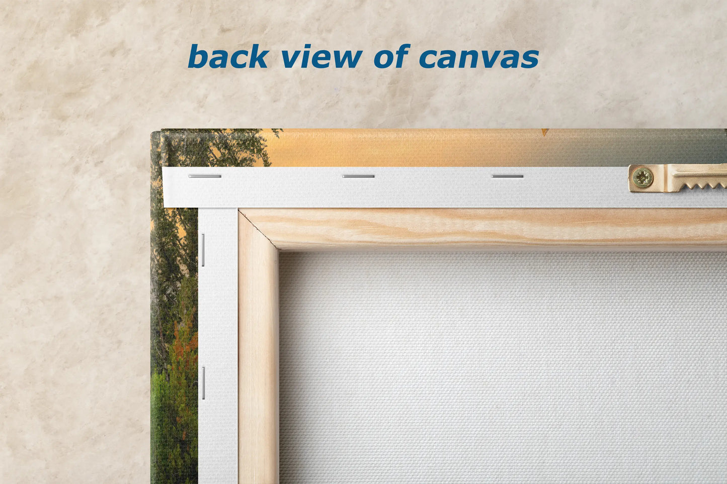 a picture of a window with the words back view of canvas