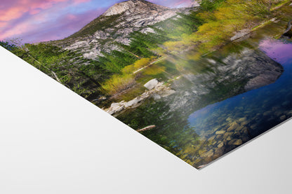 Mirror Lake Yosemite National Park Mountain Picture Nature Photo Relaxation Artwork of Mt. Watkins for Meditation, Office, and House Decor