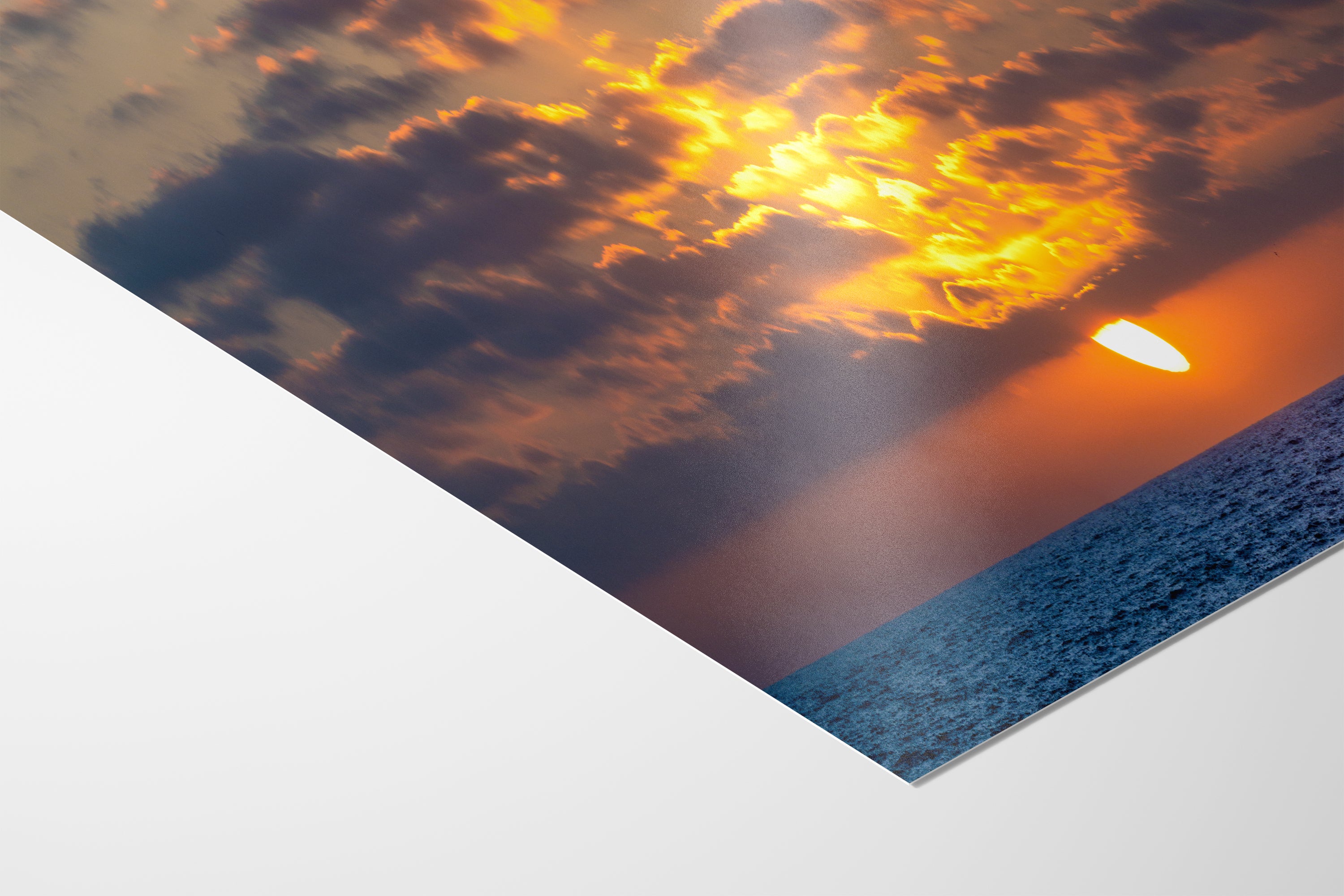 Limited Edition Fine Art Photography, Ocean Picture California Coastline Sunset Through Clouds