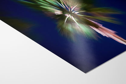 Palm Tree Forest Picture Impressionist Art Nature Photo Relaxation Artwork | Bohemian Style for Meditation, Office, & House Decor