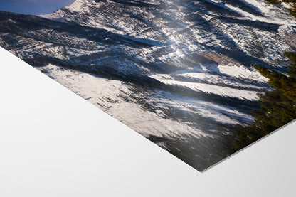 Mt Charleston Nevada Mountain Picture, Snowy Scenery Nature Photo Relaxation Artwork, Winter Landscape for Office, Dorm, Bohemian Decor