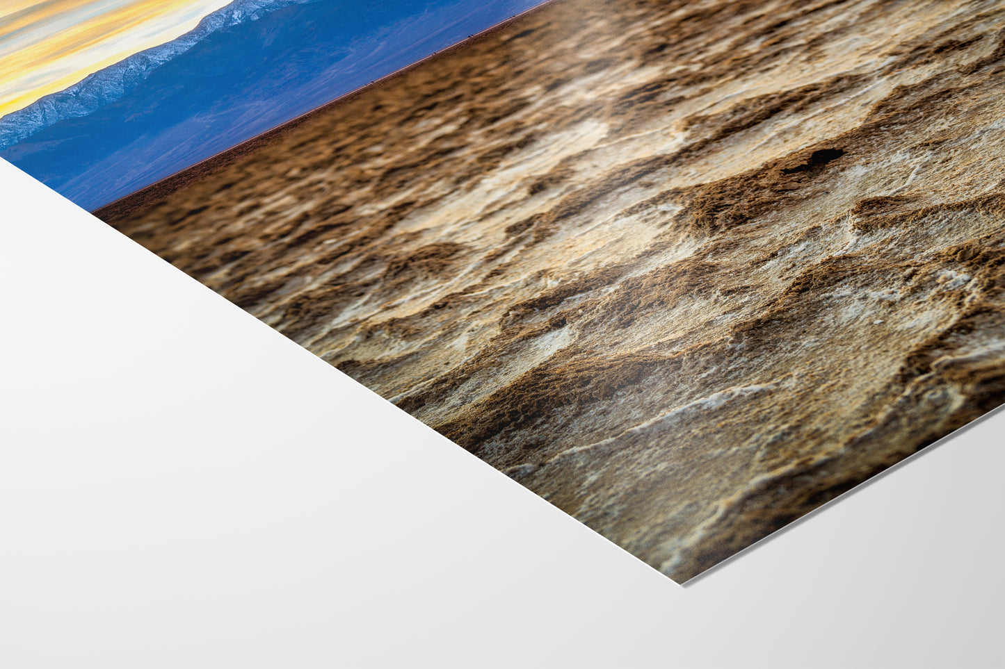 Death Valley National Park California Desert Picture Nature Photo, Badwater Basin Salt Flats and Telescope Peak Sunset Photo for House Decor