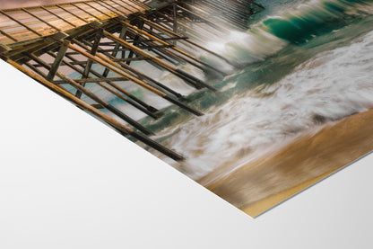 Southern California Coastline Ocean Picture Nature Photo, Relaxation Artwork, Newport Beach Pier Wall Art, Coastal Sunset Decor