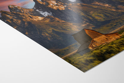 Mormon Row Grand Teton National Park Nature Photo, Moulton Barn Mountain Picture Relaxation Artwork for Meditation, Office, House Decor