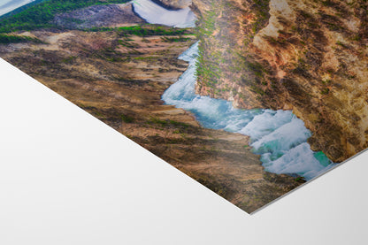 Yellowstone Falls National Park Canyon Waterfall Picture Nature Photo Relaxation Artwork Bohemian Style Wyoming Landscape, Meditation & House Decor