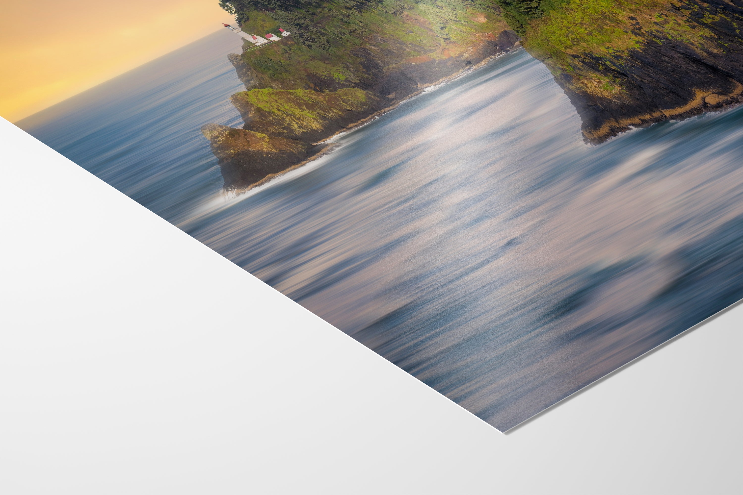 Haceta Head Lighthouse Picture, Oregon Coastline Ocean Picture, Pacific Northwest Beach Photo Framed Coastal Decor for Ocean Lovers