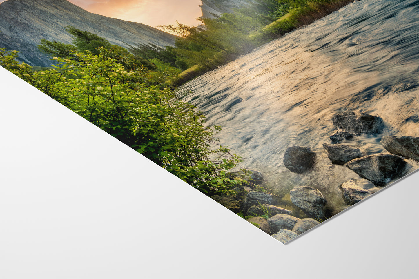 Yosemite National Park Mountain Picture Nature Photo Relaxation Artwork with El Capitan, Bridalveil Falls for Mediation & House Decor