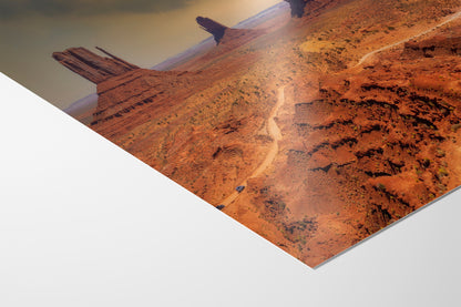 Monument Valley Arizona Desert Picture Stormy Nature Photo, Bohemian Style Relaxation Artwork for Meditation, Apartment, Office & House Decor