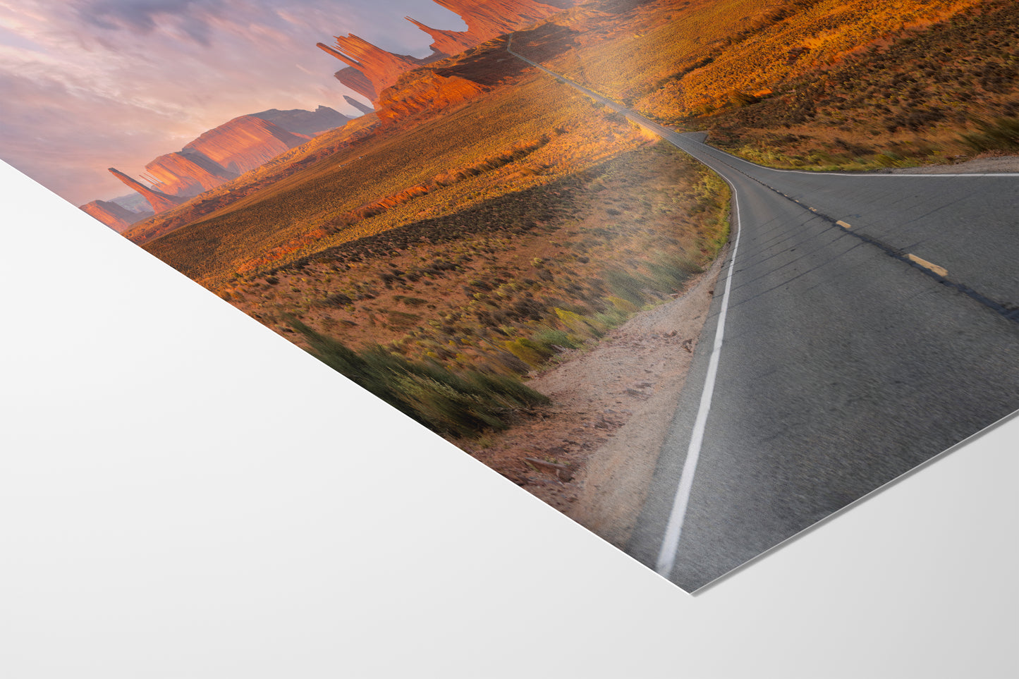 Monument Valley Arizona Desert Picture Nature Photo, Forrest Gump View Bohemian Style Relaxation Artwork for Meditation, Apartment, Office & House Decor