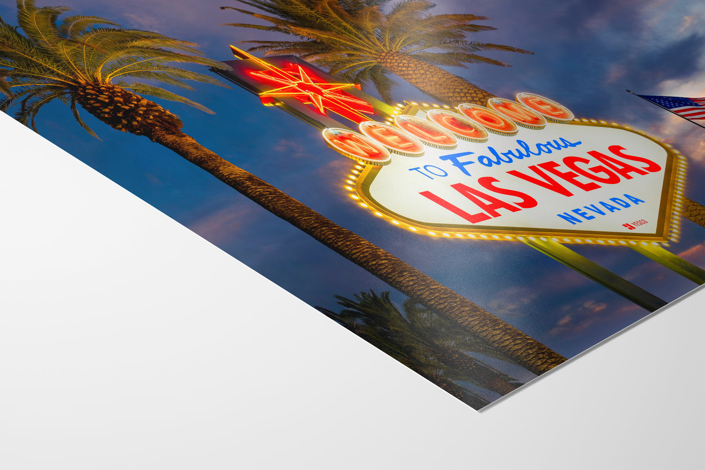 Welcome to Fabulous Las Vegas Nevada Sign Casino Decor, Souvenir Wall Art, Gambling Theme Giant Canvas Print, Neon Sign