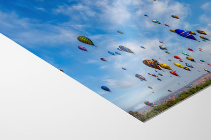 Hot Air Balloon Festival Mass Ascension | Albuquerque New Mexico Balloon Fiesta Wall Art Panorama | Office, Cubicle & House Decor