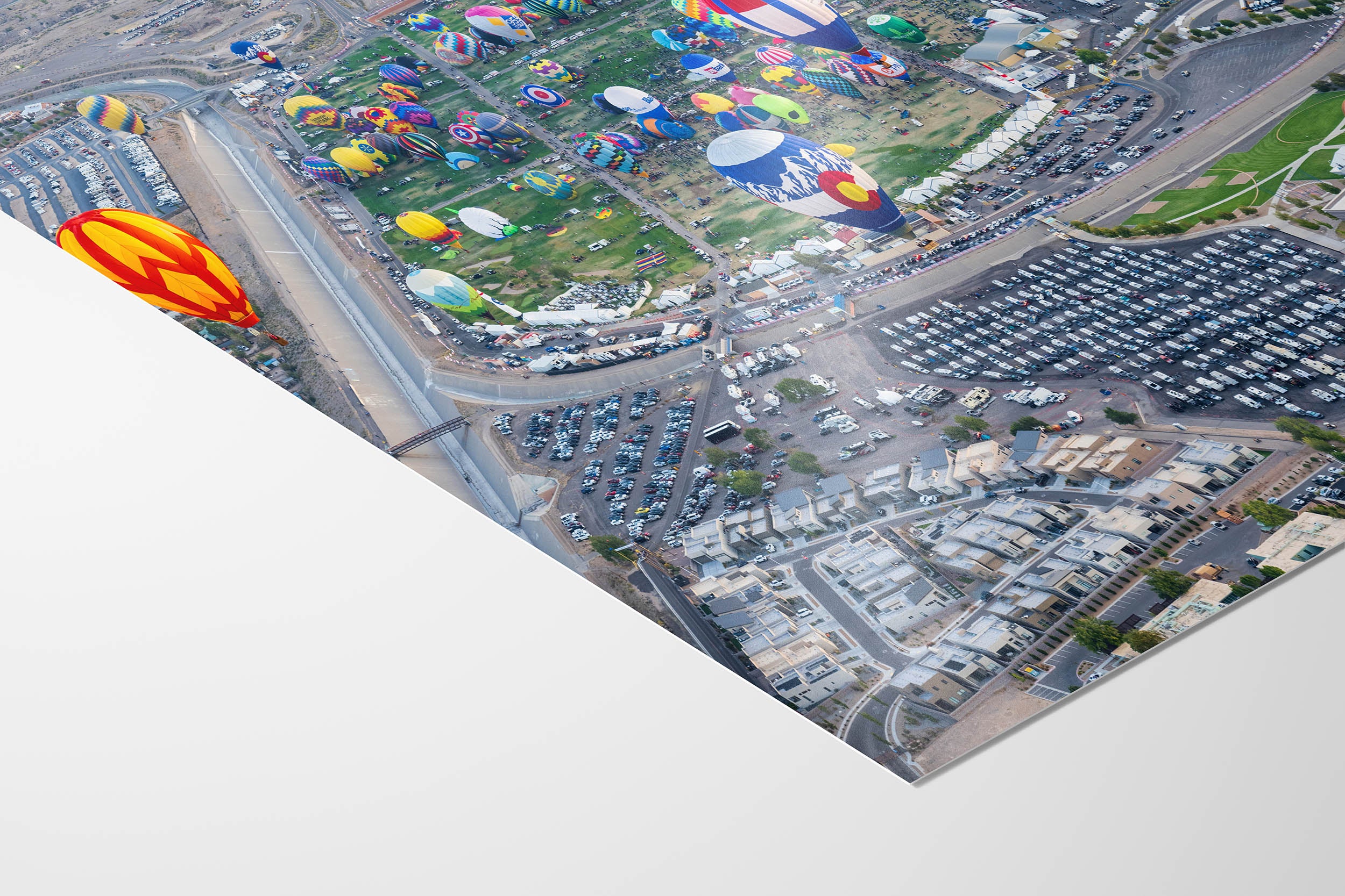 Hot Air Balloons over Airstream Rally from the 2024 Albuquerque Balloon Fiesta in New Mexico