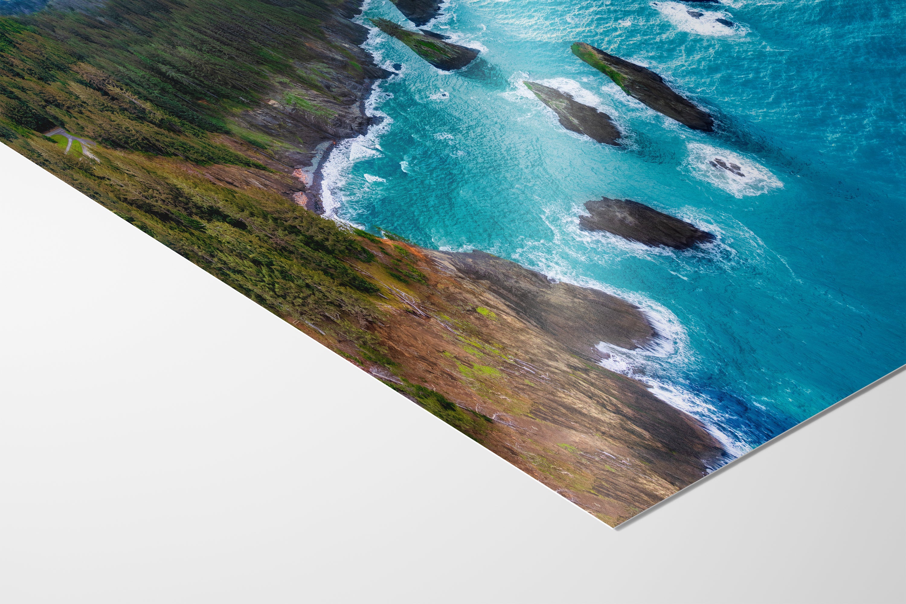 Aerial Oregon Coast Ocean Picture Panorama, Pacific Northwest Nature Photo