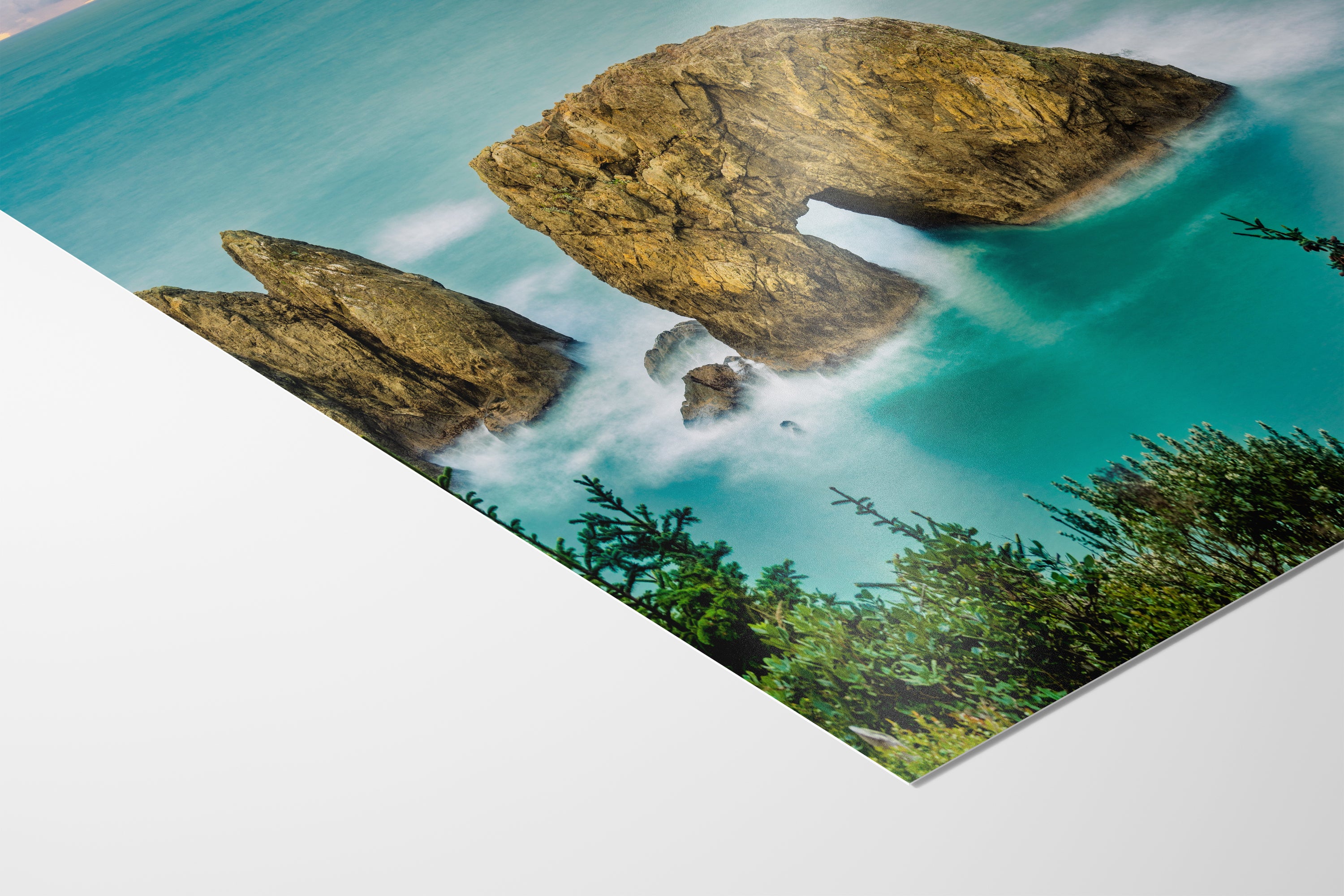 Sea Arch Oregon Coast Ocean Picture, Pacific Northwest Nature Photo Relaxation Artwork for Meditation, Apartment, Office & House Decor