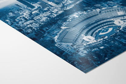 Los Angeles Dodgers Baseball Stadium, LA Skyline Blue Urban Cityscape Photo