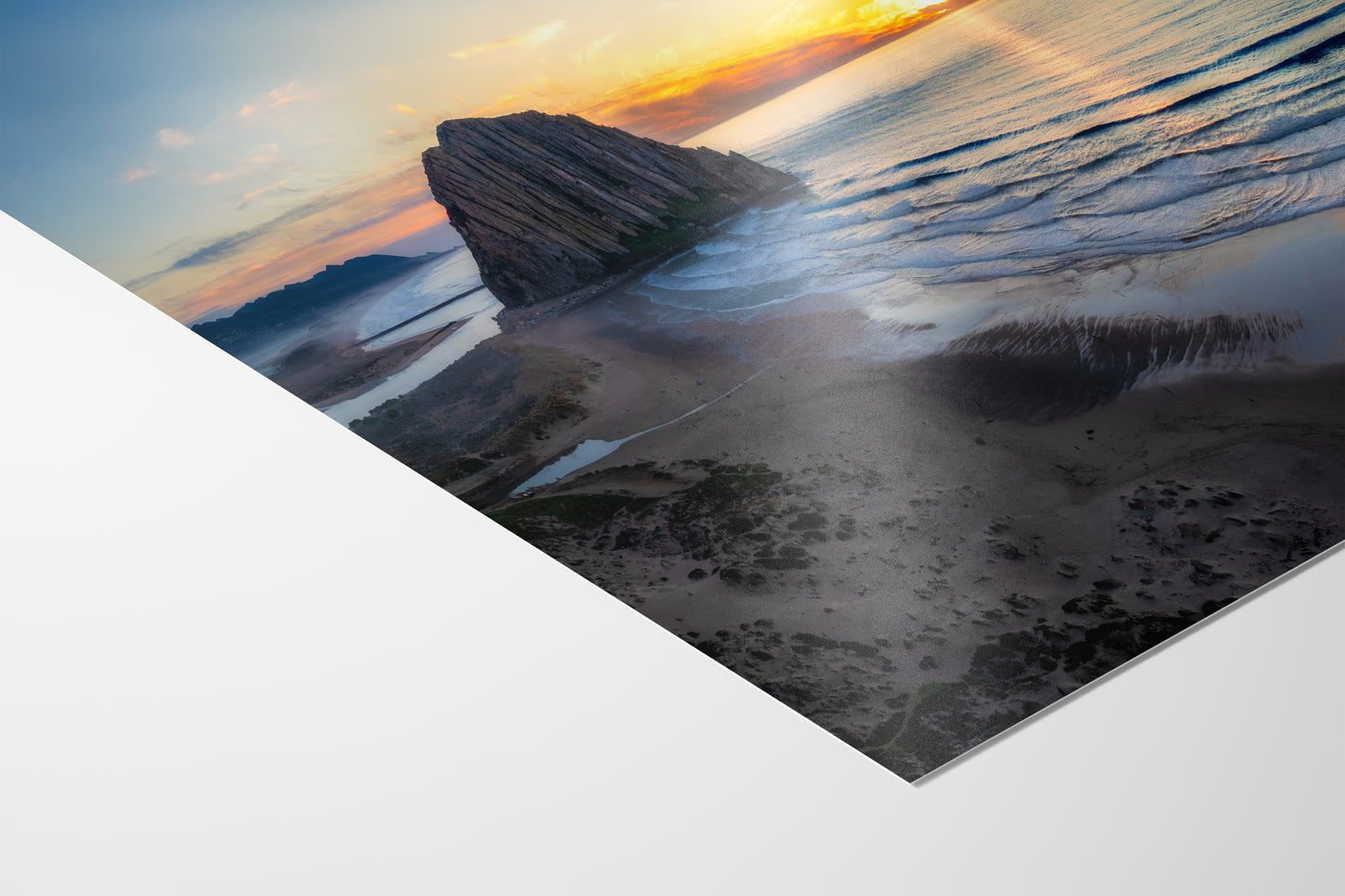 Morro Bay California Coastline Ocean Picture Nature Photo Panorama, Morro Rock Coastal Relaxation Artwork, Dorm Room, Office & House Decor