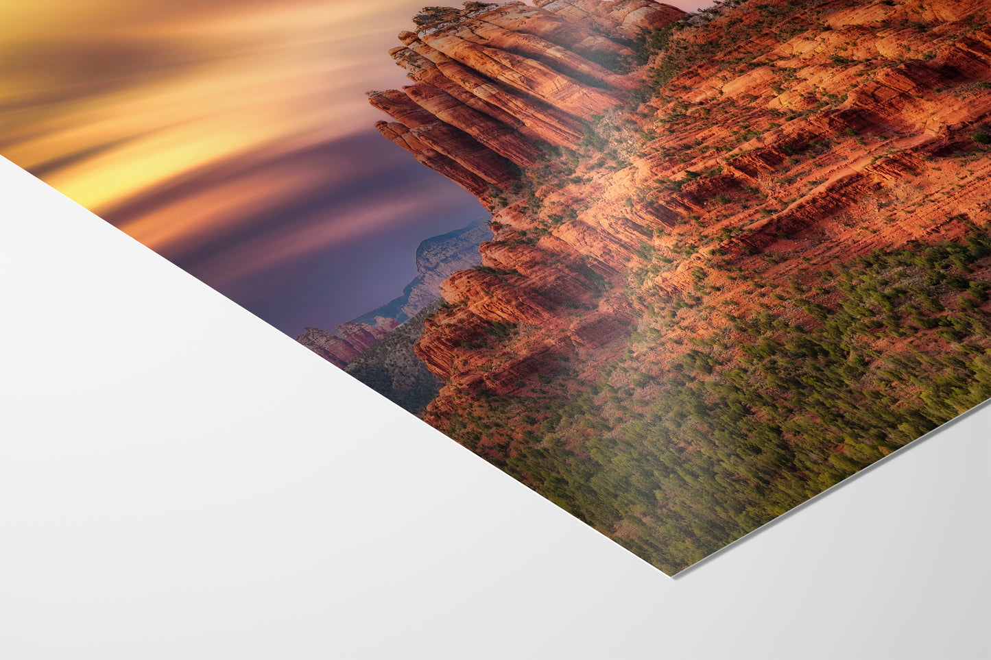 Cathedral Rock Sunset, Sedona Arizona Desert Picture Nature Photo Relaxation Artwork for Meditation, Office, and House Decor