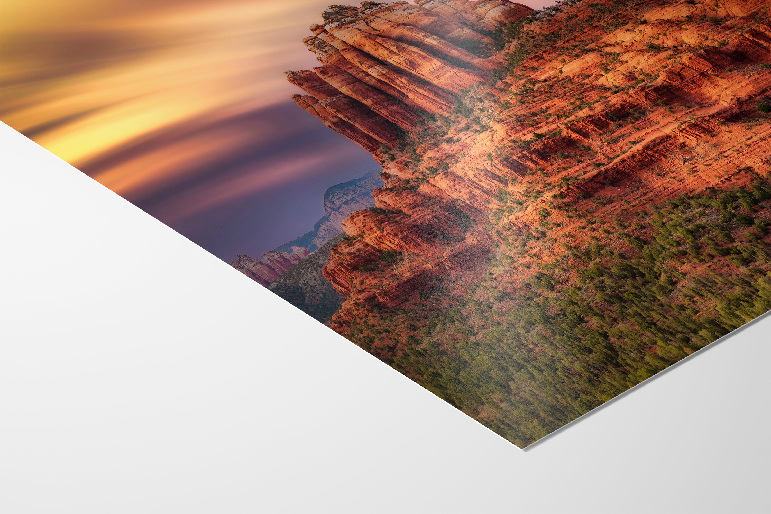 Cathedral Rock Sunset, Sedona Arizona Desert Picture Nature Photo Relaxation Artwork for Meditation, Office, and House Decor