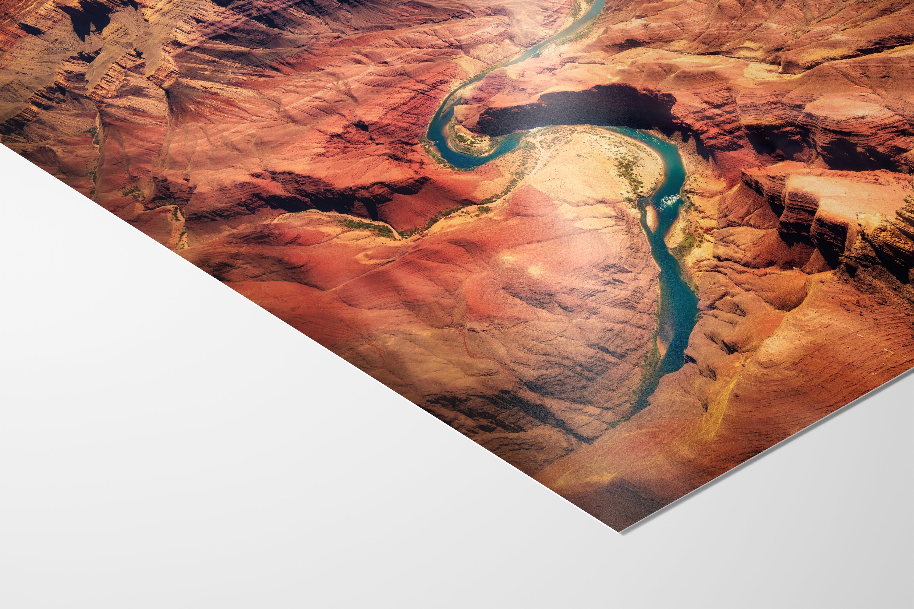 Grand Canyon National Park, Aerial Arizona Desert Picture Nature Photo, Bohemian Style Relaxation Artwork for Meditation, Apartment, Office & House Decor