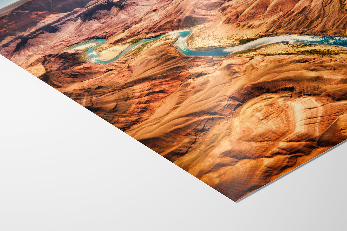 Grand Canyon National Park, Arizona Desert Picture Nature Photo with Colorado River, Bohemian Style Relaxation Artwork for Meditation, Office & House Decor