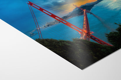 San Francisco Golden Gate Bridge Picture California Coastline | Panoramic Photo or Home Decor, Office, Dorm Room, Gift for Him, Housewarming