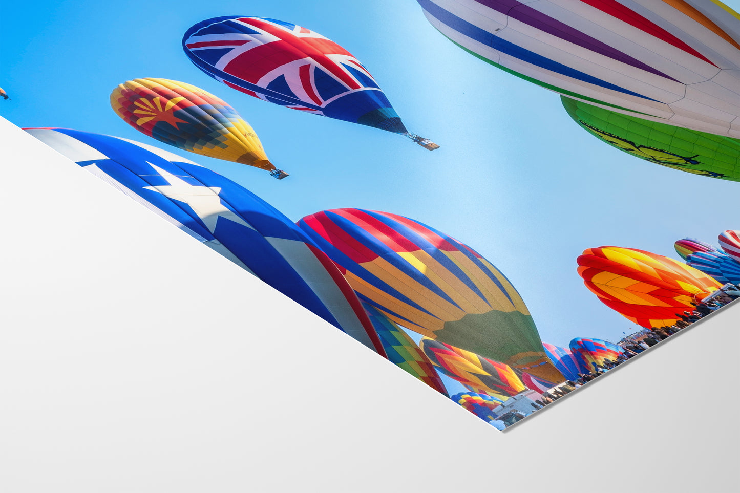 Union Jack Hot Air Balloon Festival Mass Ascension, Albuquerque New Mexico Balloon Fiesta Wall Art, Office, Cubicle & House Decor