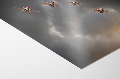US Airforce Thunderbirds F-16 Fighting Falcon Aviation Artwork | Military Aviation Decor for Home & Office Display