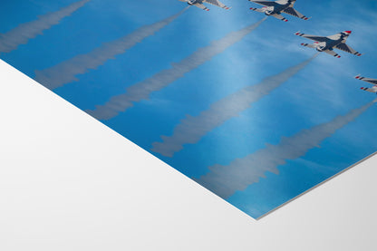 US Airforce Thunderbirds F-16 Fighting Falcon Aviation Artwork ‚Äì Military Jet Fighter Wall Decor for Home & Office, Airplane PhotoPrint