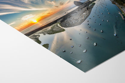 Coastal Wall Art Aerial Morro Bay Ocean Picture California Seascape Nature Photo