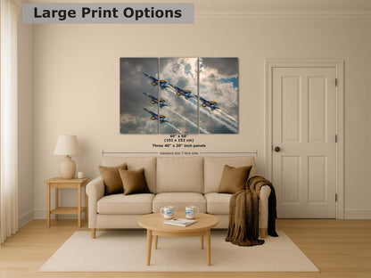 US Navy Blue Angels FA-18 Super Hornet Aviation Artwork, Military Aircraft Poster, Flight Squadron, Airshow Wall Art, Navy Fighter Jet
