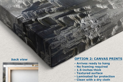 Mammoth Hot Springs Yellowstone National Park Nature Photo | Wyoming Mountain Picture Relaxation Artwork for Meditation or House Decor