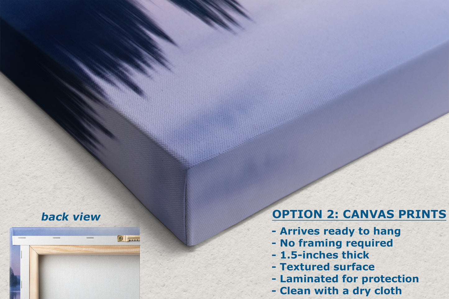 Yellowstone Lake Foggy Forest Picture, Reflection Nature Photo, Wyoming Landscape Relaxation Artwork for Meditation, Office, & House Decor