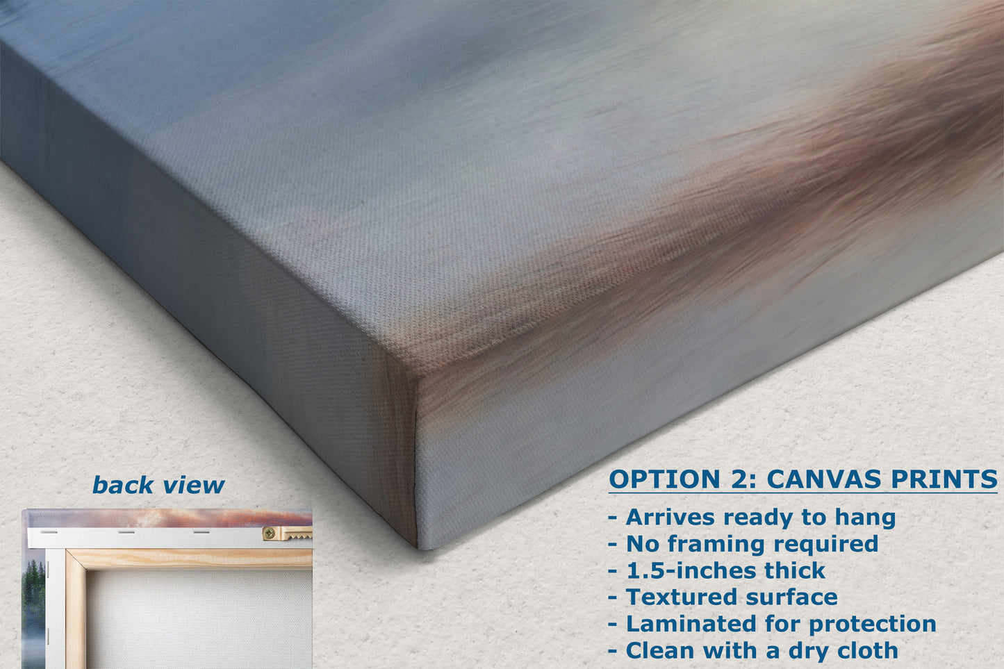 Yellowstone Lake Foggy Forest Picture, Reflection Nature Photo, Wyoming Landscape Relaxation Artwork for Meditation, Office & Home Decor