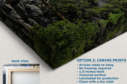 Bridalveil Falls Yosemite National Park Nature Photo Relaxation Artwork Waterfall Picture for Meditation, Dorm Room, Office, and House Decor