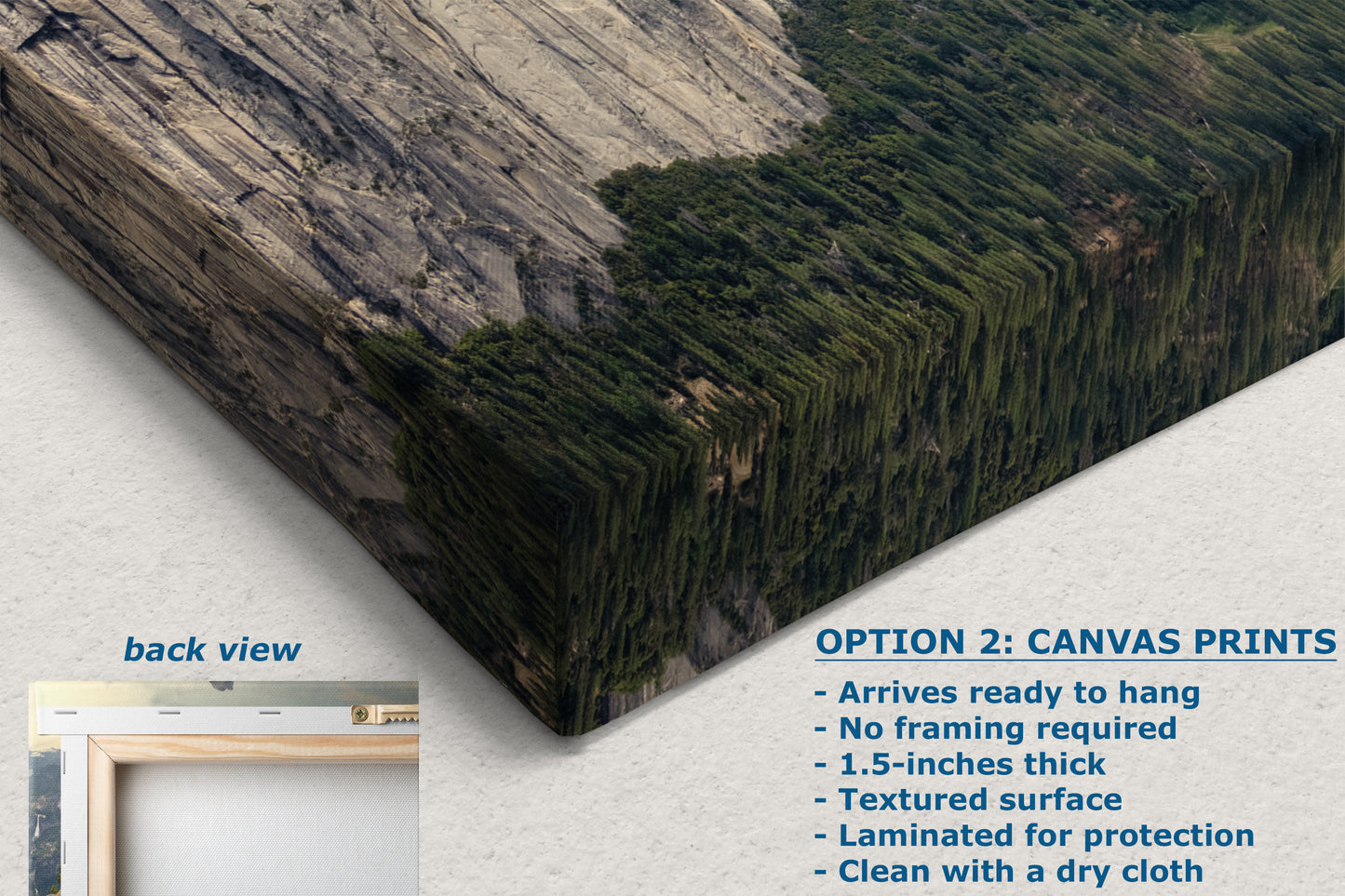 Glacier Point Yosemite National Park Nature Photo Relaxation Artwork of Half Dome for Meditation, Office, and House Decor