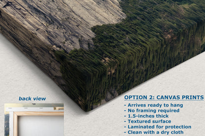 Glacier Point Yosemite National Park Nature Photo Relaxation Artwork of Half Dome for Meditation, Office, and House Decor