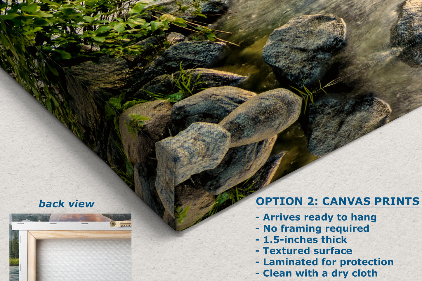 Yosemite National Park Mountain Picture Nature Photo Relaxation Artwork with El Capitan, Bridalveil Falls for Mediation & House Decor